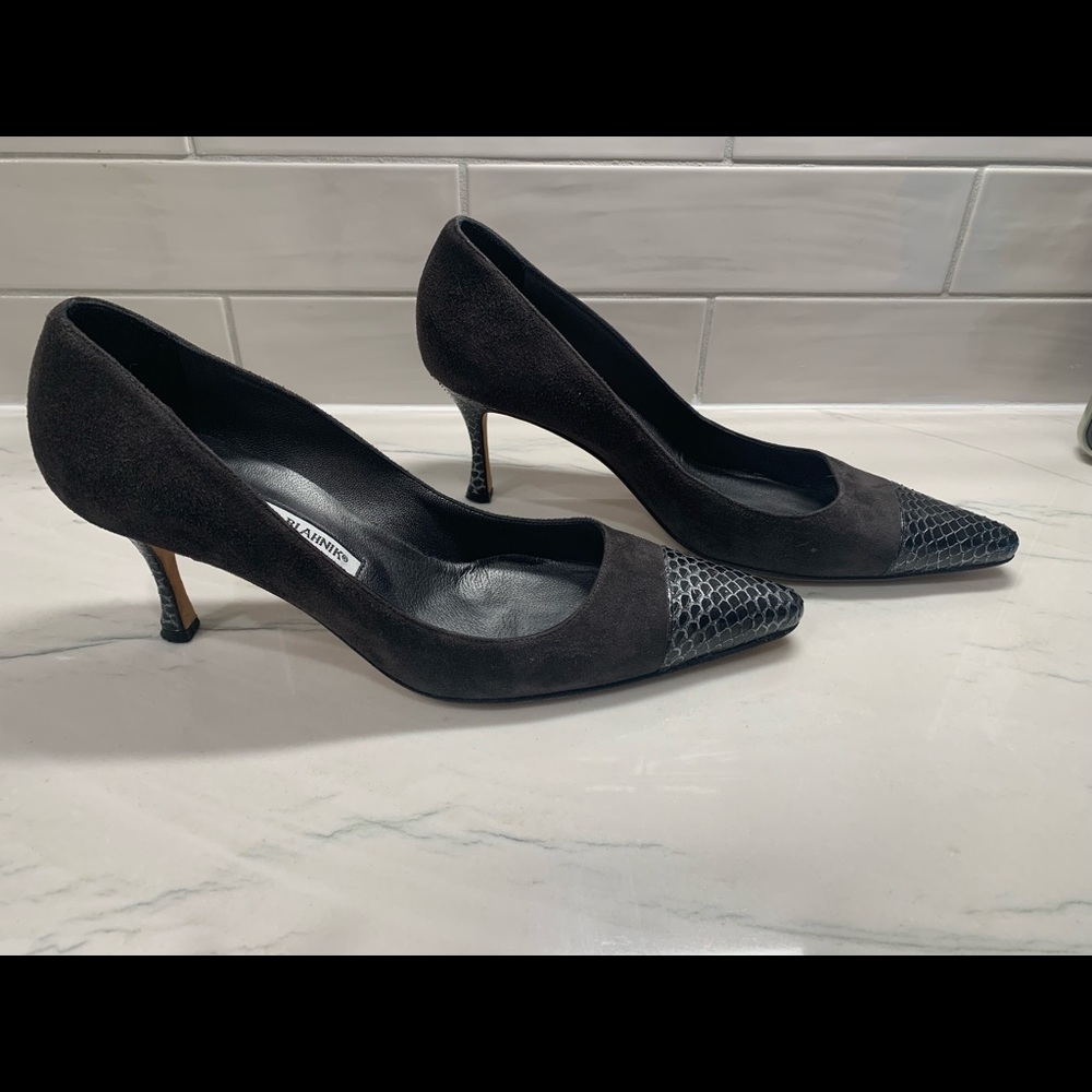Beautiful grey Manolo Blahnik heels 39.5